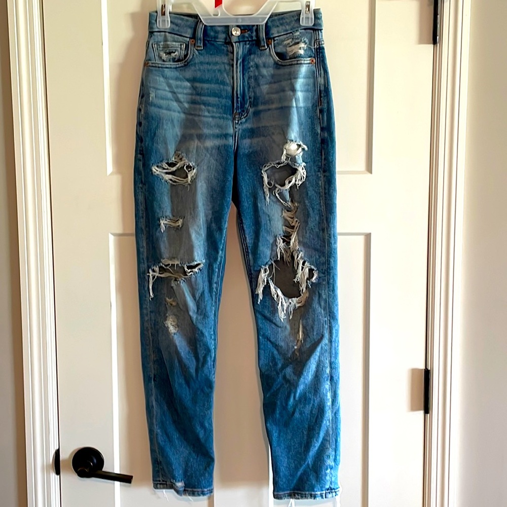 American eagle boyfriend jeans with stretch size0